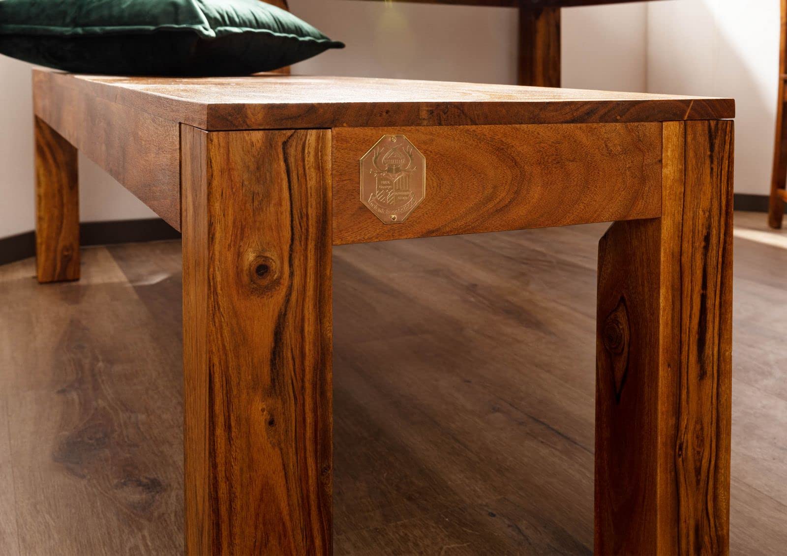 MASSIVMOEBEL24.DE Banc Acacia laqué Miel Oxford 140x40
