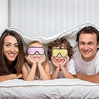 Vista 16 de 2 Pieces 3D Sleep Mask for Kids Memory Foam Contoured Eye Mask, Travel Sleep Eye Cover with Adjustable Strap, 3D Blindfolds(Pink and Grey)