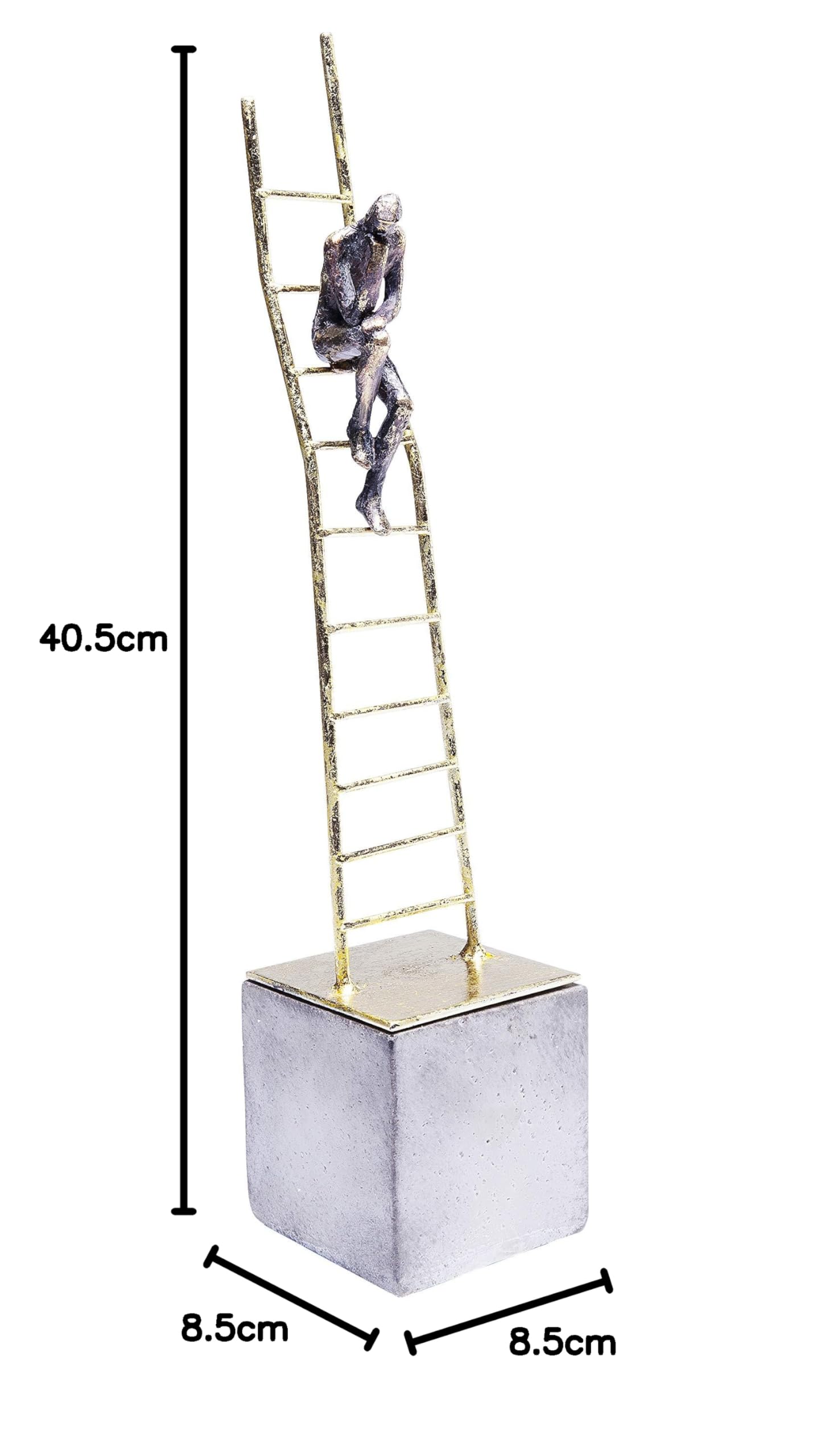 Kare Design Oggetto Decorativo Elements Climbing Man, Oro, 41Cm, Uomo Arrampicante