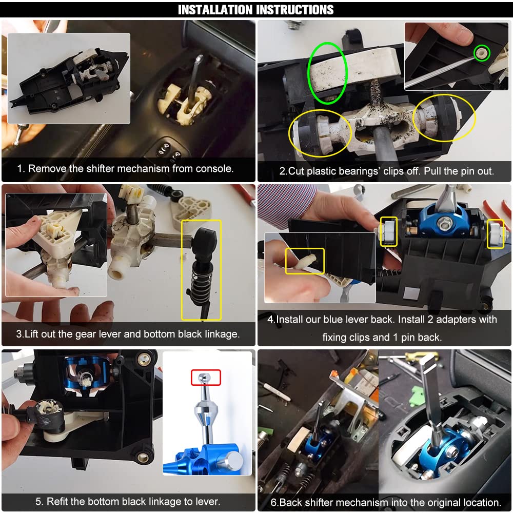 Amazon | PQYRACING PQY ショートシフター クイックギアシフター