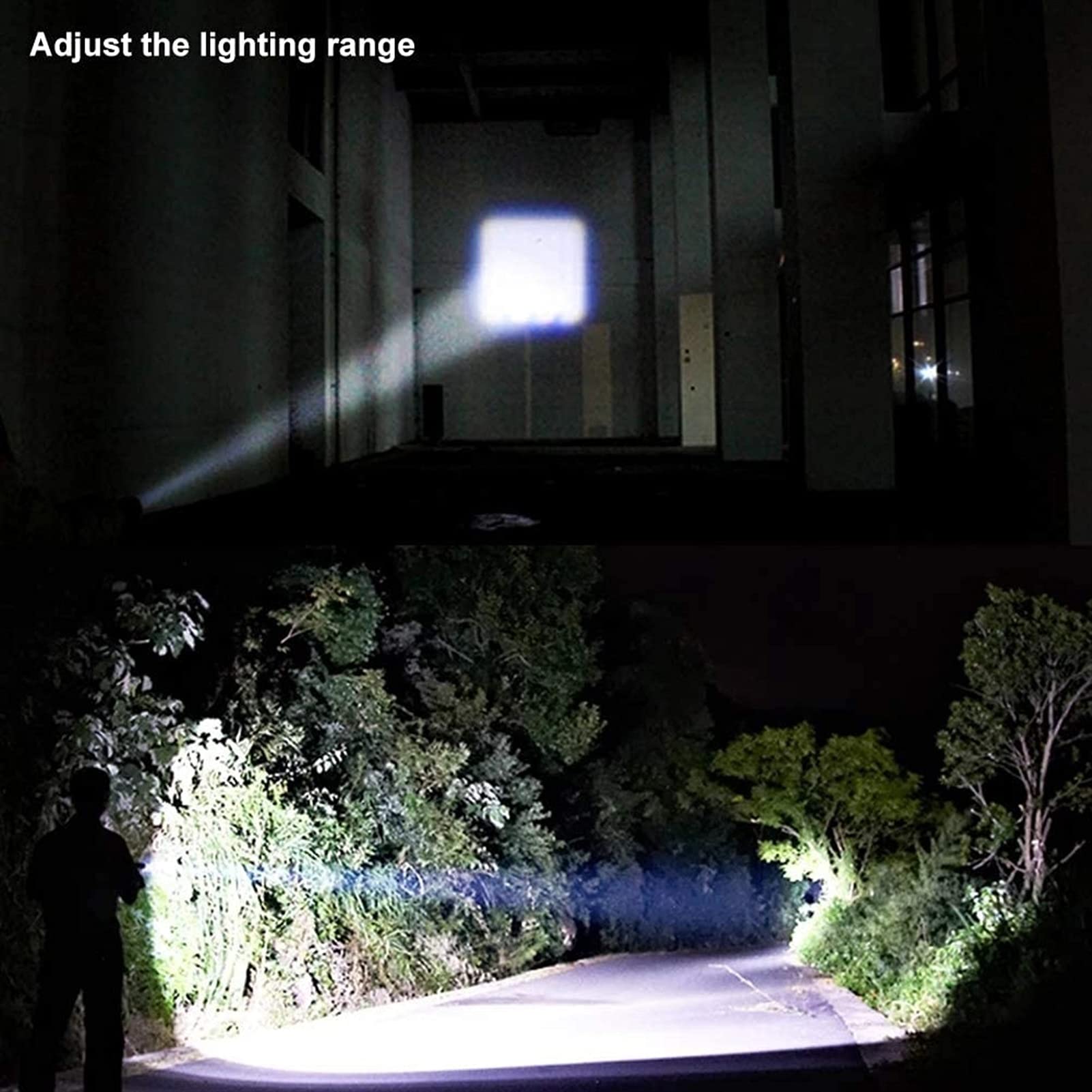 Linterna LED 1200 lúmenes Luz de Flash táctica Recargable súper Brillante Impermeable 3 Modos Linternas de Bolsillo de Mano for Acampar al Aire Libre Senderismo Emergencia