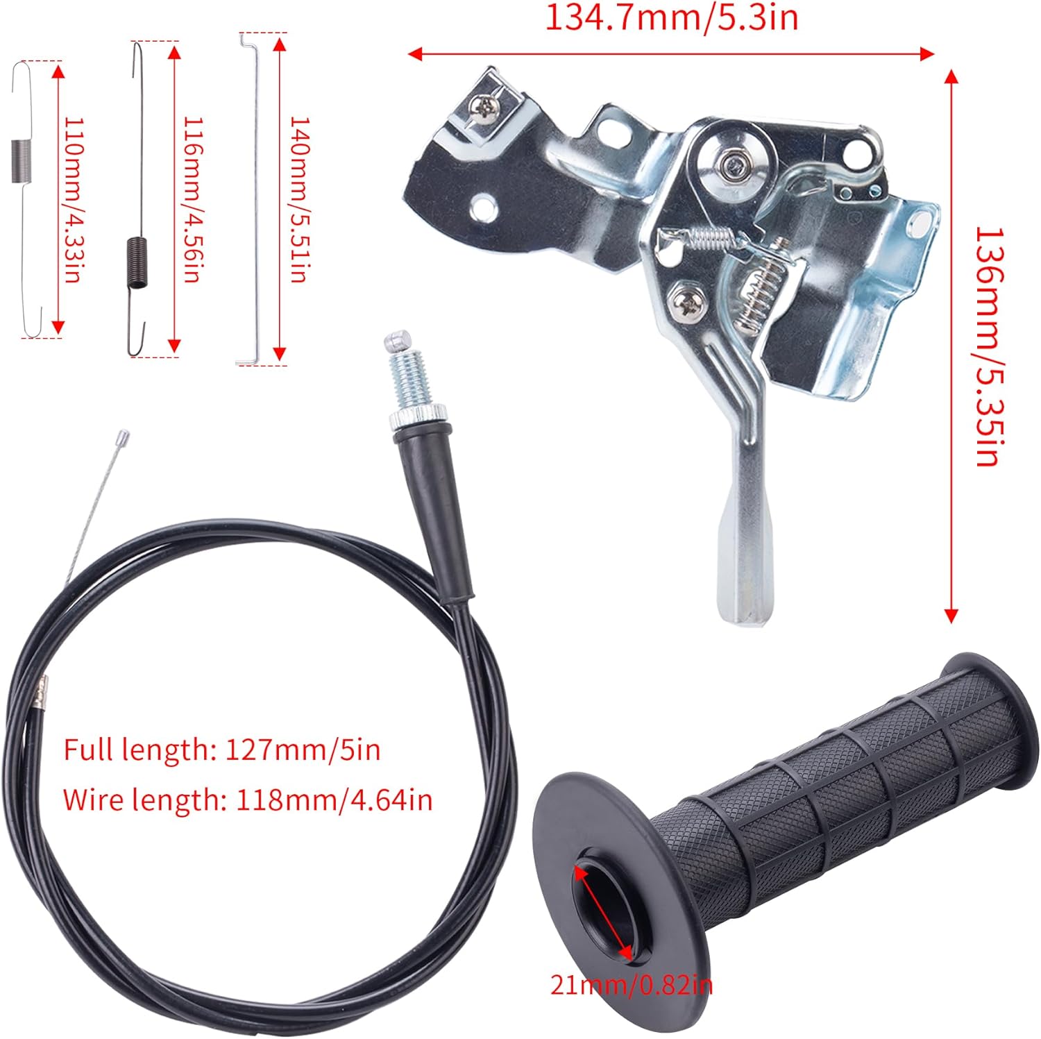 Throttle Control Assembly Throttle Linkage Kit fit for Predator 212 196cc Coleman CT200U BT200X CT200U-EX B200R KT196 Baja Massimo MB200 Axis M200 GX160 GX200 Engine Parts Mini Bike Go Kart Tiller