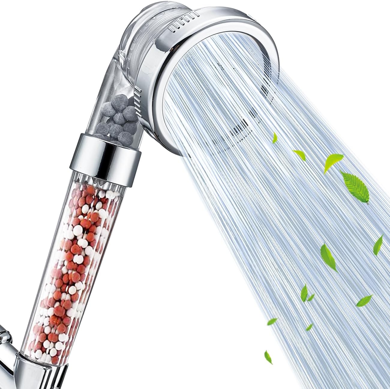 Nosame Shower Head, Filter Filtration High Pressure Water Saving 3 Mode Function Spray Handheld Showerheads 1.6 GPM for Hair & Skin