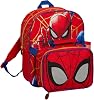 Spiderman Backpack with Cool Lunch Bag Bottle Holder Boys Marvel Matching 2 Piece Set Back to School