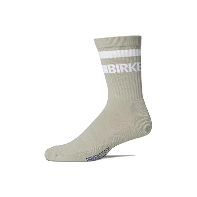 Birkenstock Cotton Crew Stripe Socks Crew Cut Socks Shoes Light Gray/White
