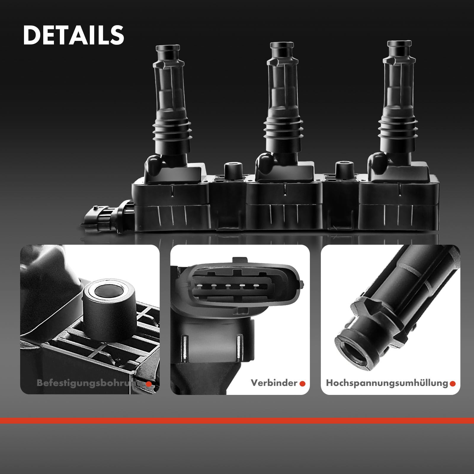 Frankberg Bobinas de encendido Compatible con Corsa C X01 1.0 Agila (A) H00 1.0 12V Corsa MK II (C) X01 1.0 12V Agila MK I H00 1.0 12V Corsa B S93 1.0i 12V Replace# 1208306,90543059