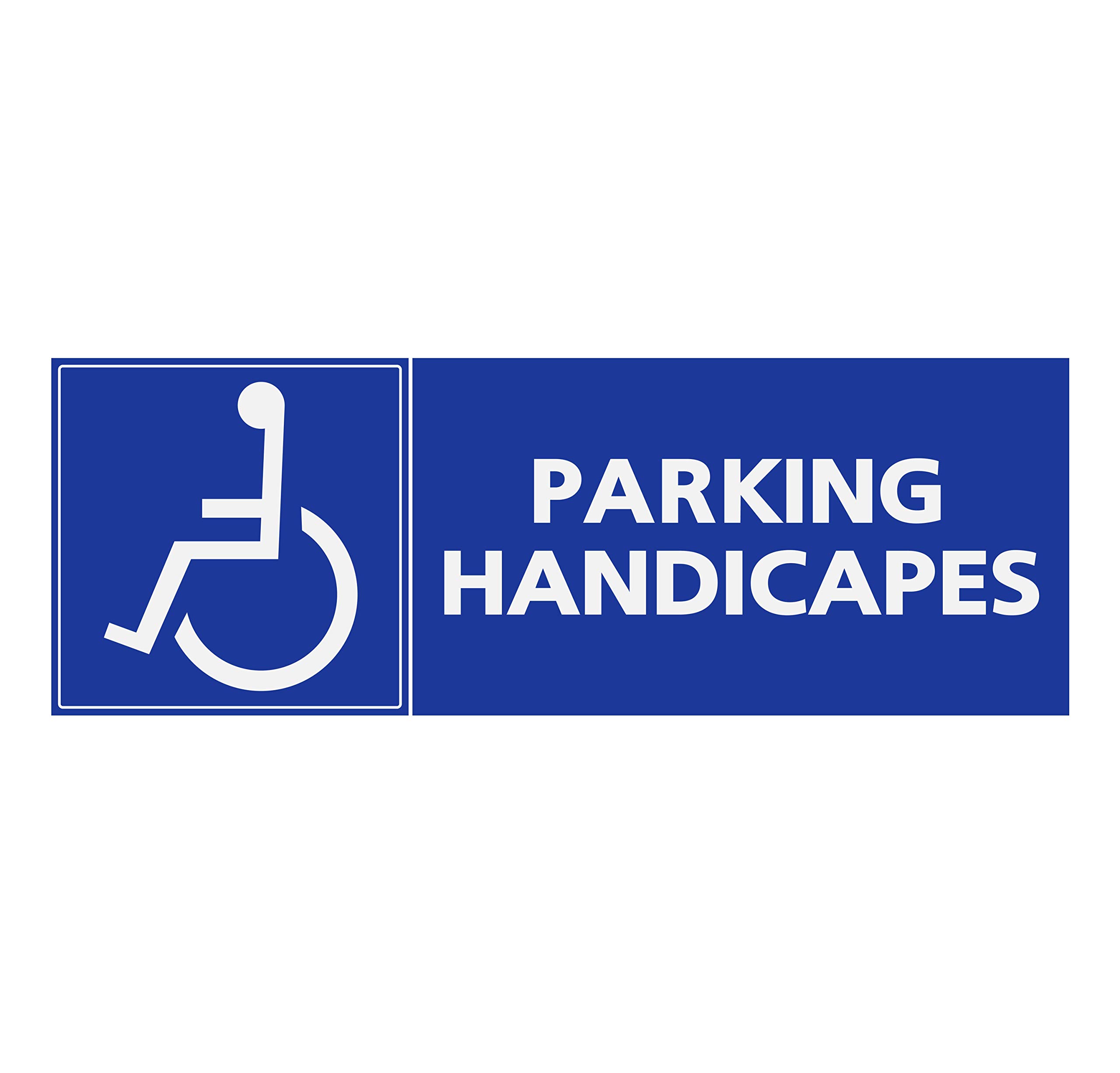 Cartello Handicap Parcheggio – Pannello Rigido 15x20 Cm – Adesivo Per Disabili – Resistente Esterno - 2