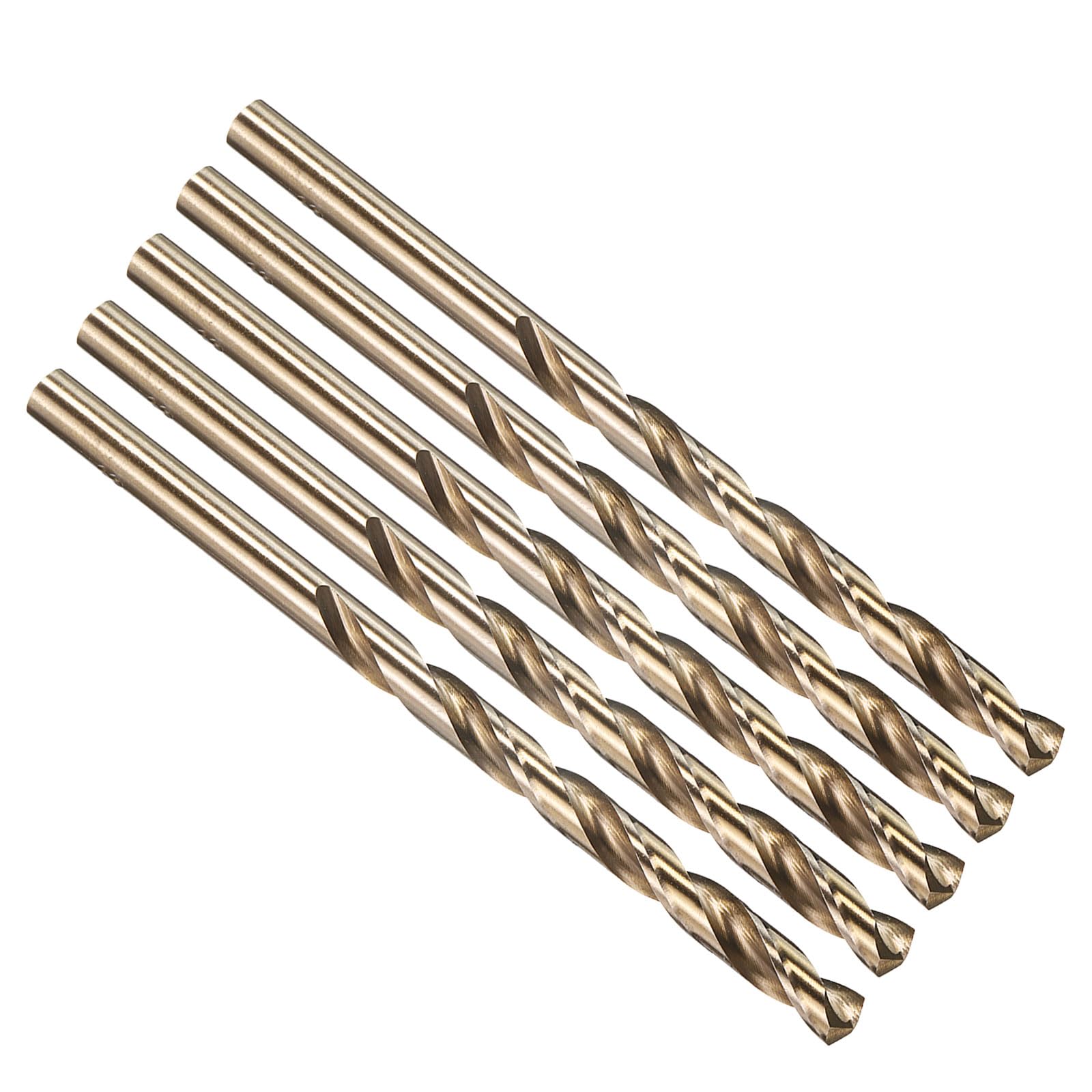 PATIKIL 4.9mm Drill Bit #10, Micro Number Small Bits 4341 High-Speed Steel 135° Gold for Soft Thin Metal Steel Wood Acrylic - 5 Pack — image 1