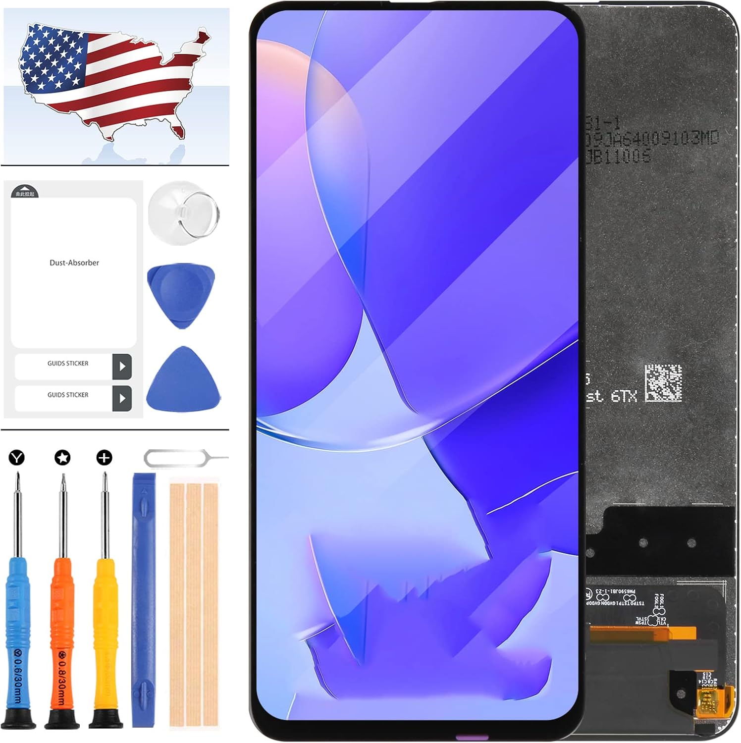 for Huawei Honor 9X Screen Replacement 6.59” Compatible for Huawei Honor 9X Premium LCD Touch Screen Honor 9X STK-LX1 Display Touch Digitizer Glass Full Assembly Kit with Repair Tools