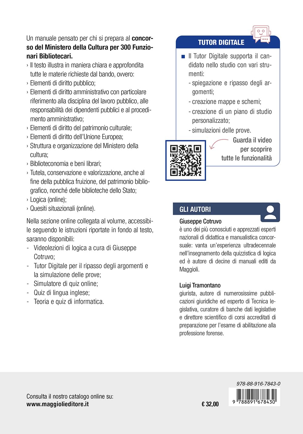 Concorso Ministero della Cultura 300 Funzionari Bibliotecari - Teoria e Test: manuale completo per la preparazione