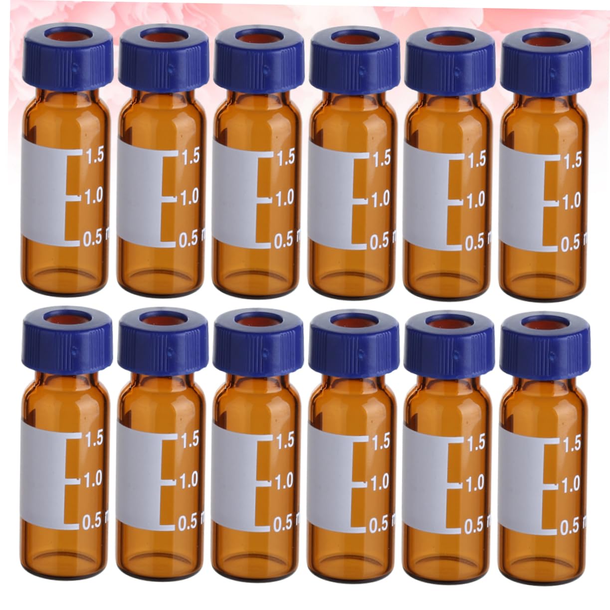 PRETYZOOM 10 Ensembles Fioles Verre Ambrées Pour Échantillons Bouteilles De Stockage Pour Chromatographie Avec Couvercle Pour Et Cosmétiques 100 Pièces X 10