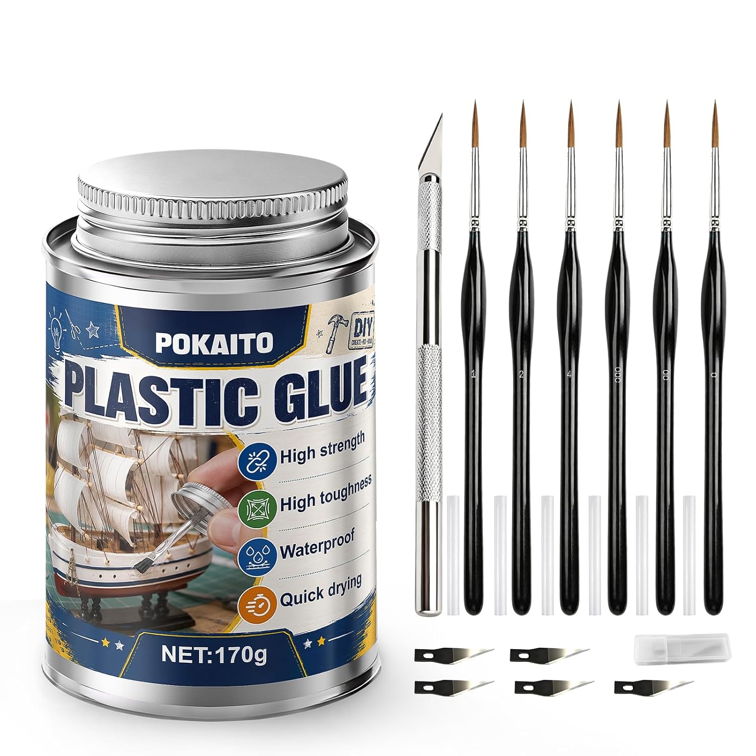 170g Plastic Cement for Models, Strong Adhesion for Models Repair
