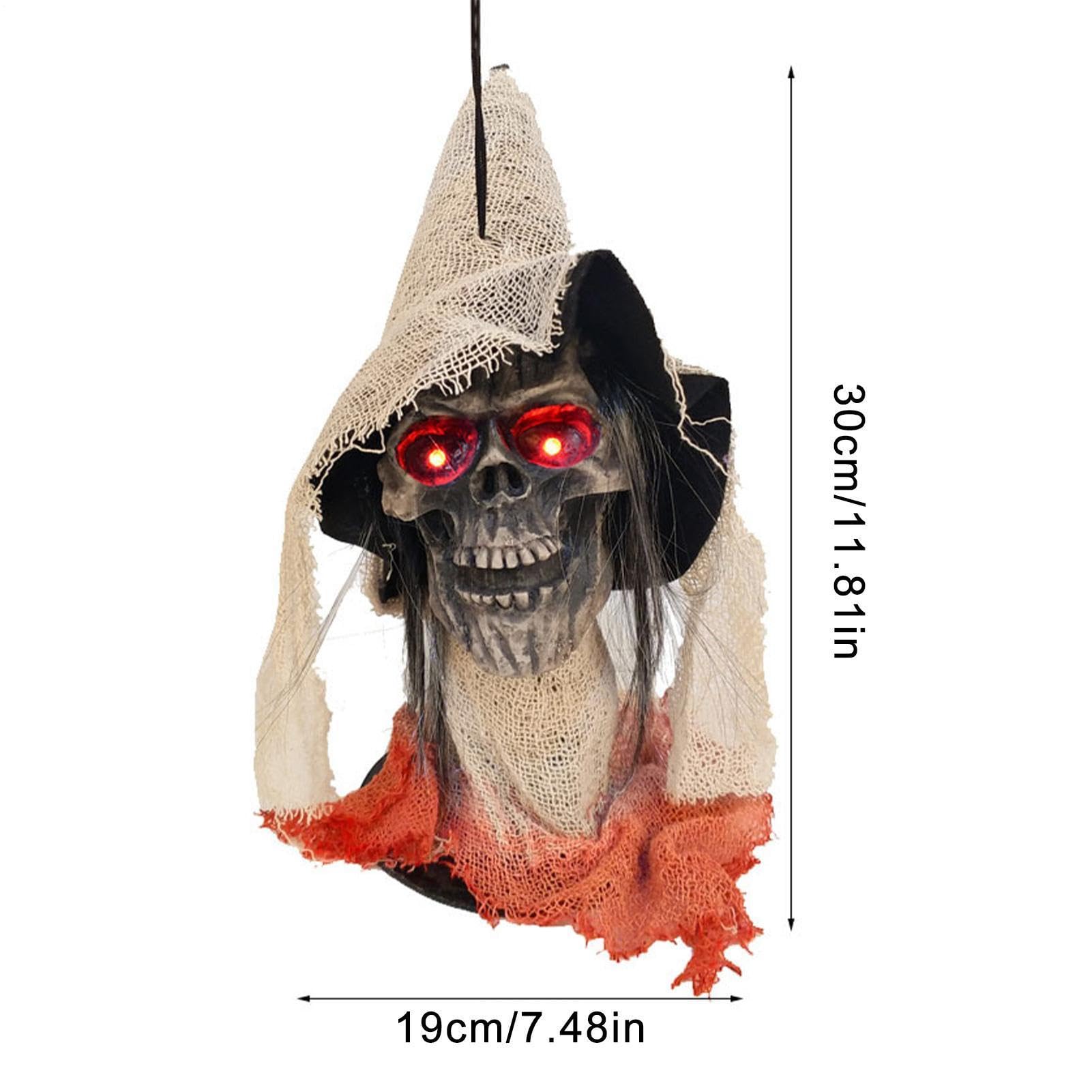 Genérico Esqueleto De Halloween Estatua Sonido Capilar Espeluznante