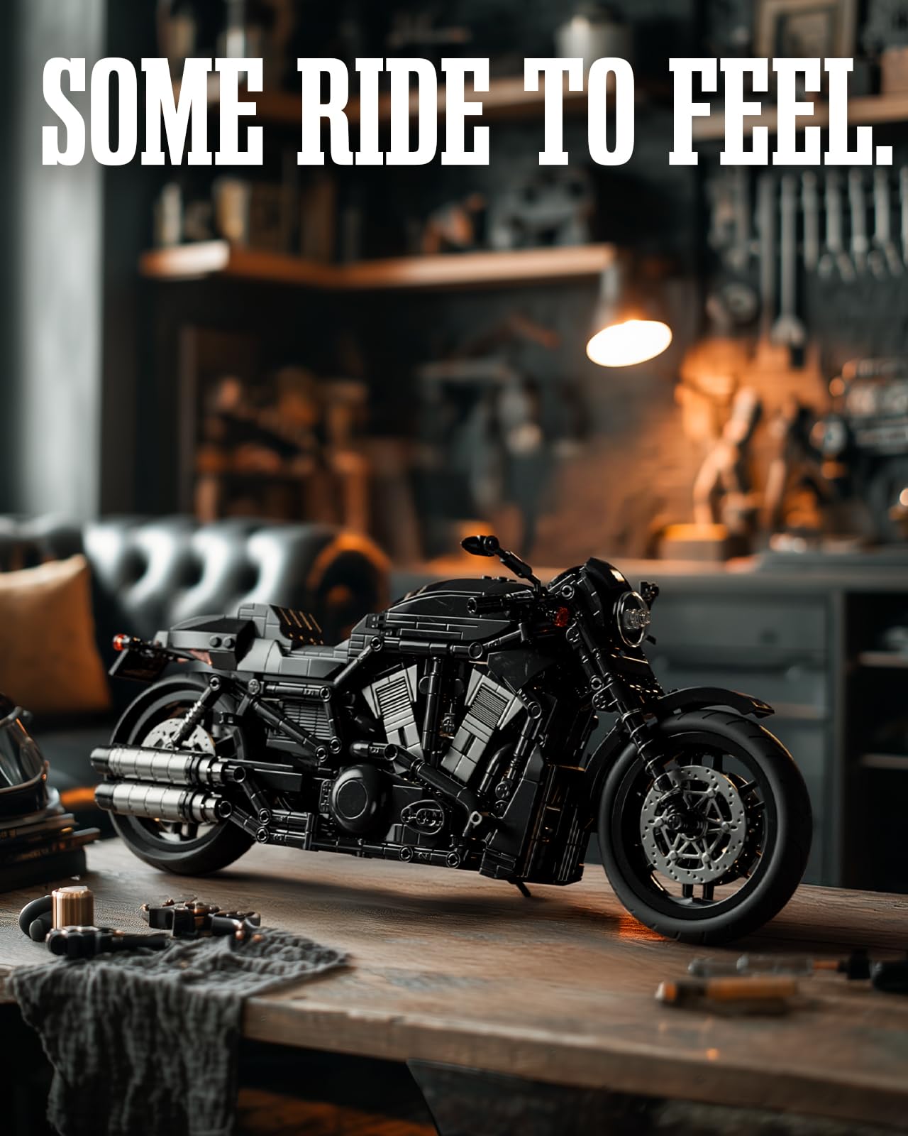 Nifeliz V-Road Motorcycle Model Set for Adults, Street Muscle Bike