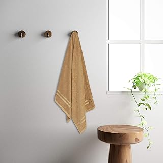 WELSPUN Quick Dry Tan Cotton Standard Bath Towel