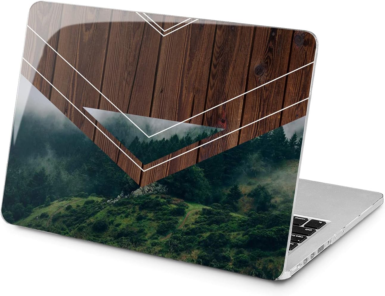 Hard Case Compatible for MacBook Pro 16 14 M3 M2 2023 M1 Pro 13 2022 Air 13 2021 Retina 2020 Mac 11 12 Nature Print Trees Decor Design Geometric Wood Forest Unique Laptop Protective Cover
