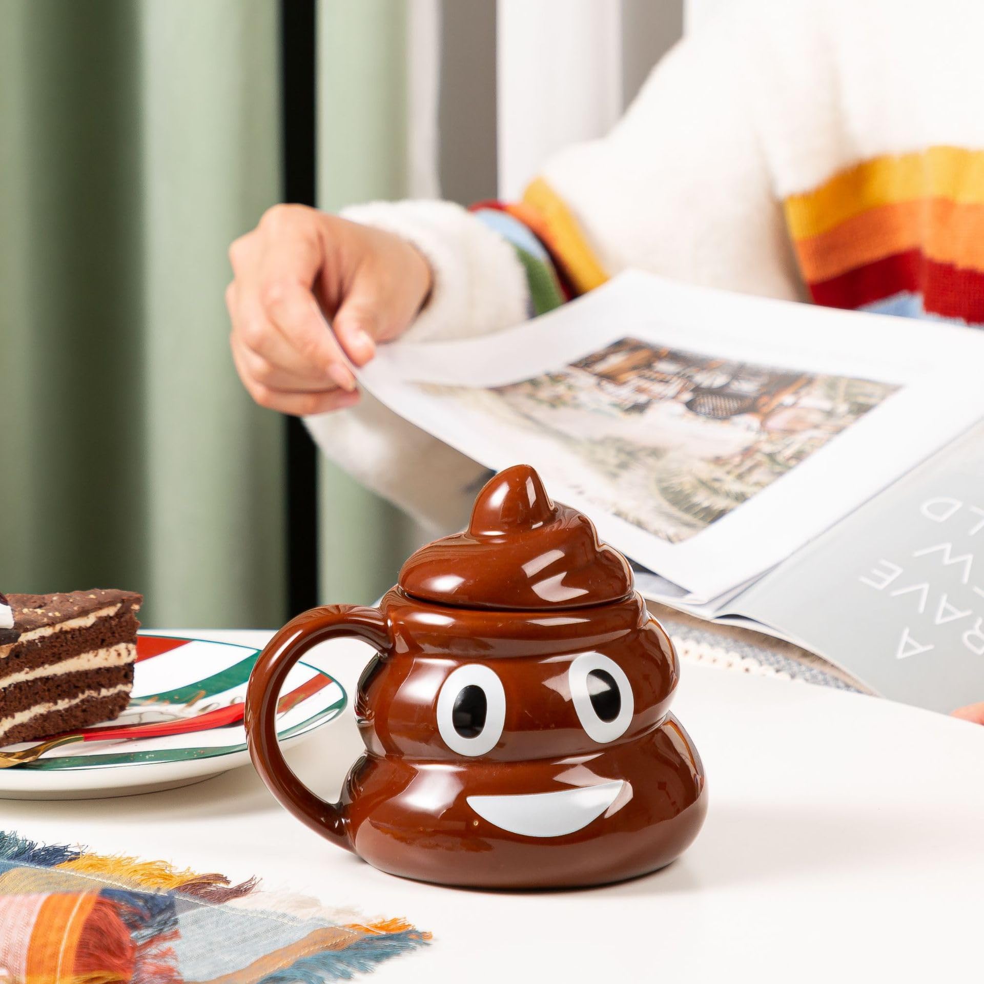 Amazon.com: 20 Oz Poop Ceramic Coffee Mugs,Funny Smile Poop Cup For Home  Office Tea And Coffee Unique Creative Gift : Home & Kitchen