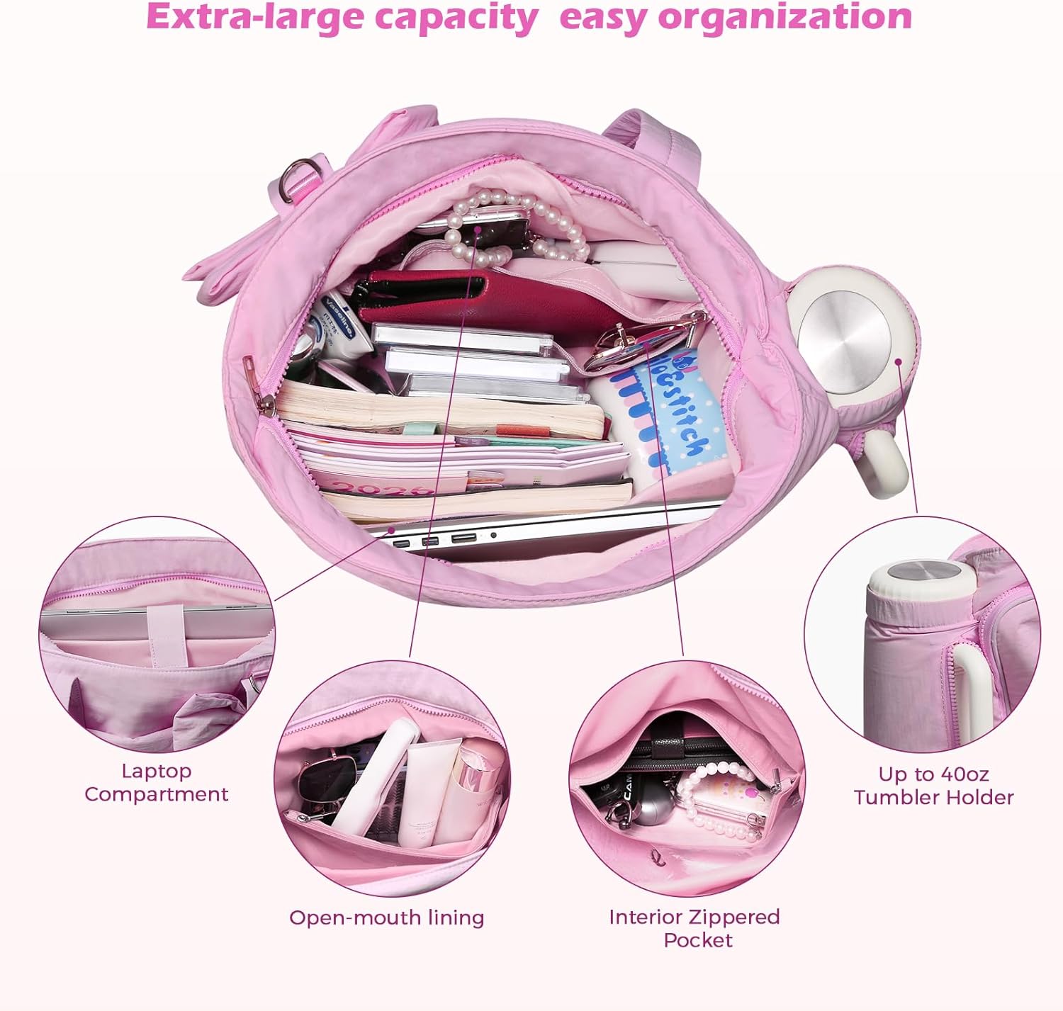 Multi-functional Women's Travel Organizer Bag-Doubles as a Stylish,Crossbody and Shoulder Bag,with Spacious Storage Capacity