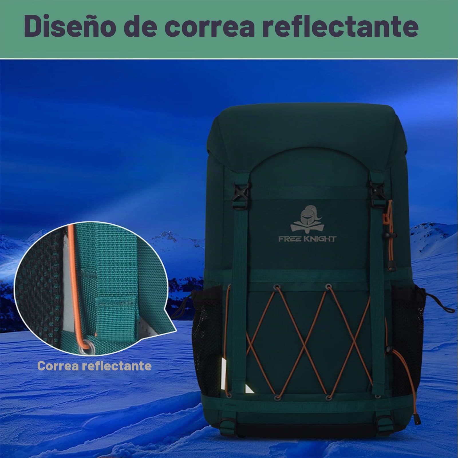 Bseash Mochila de senderismo impermeable 40 L con cubierta para lluvia para deportes al aire libre