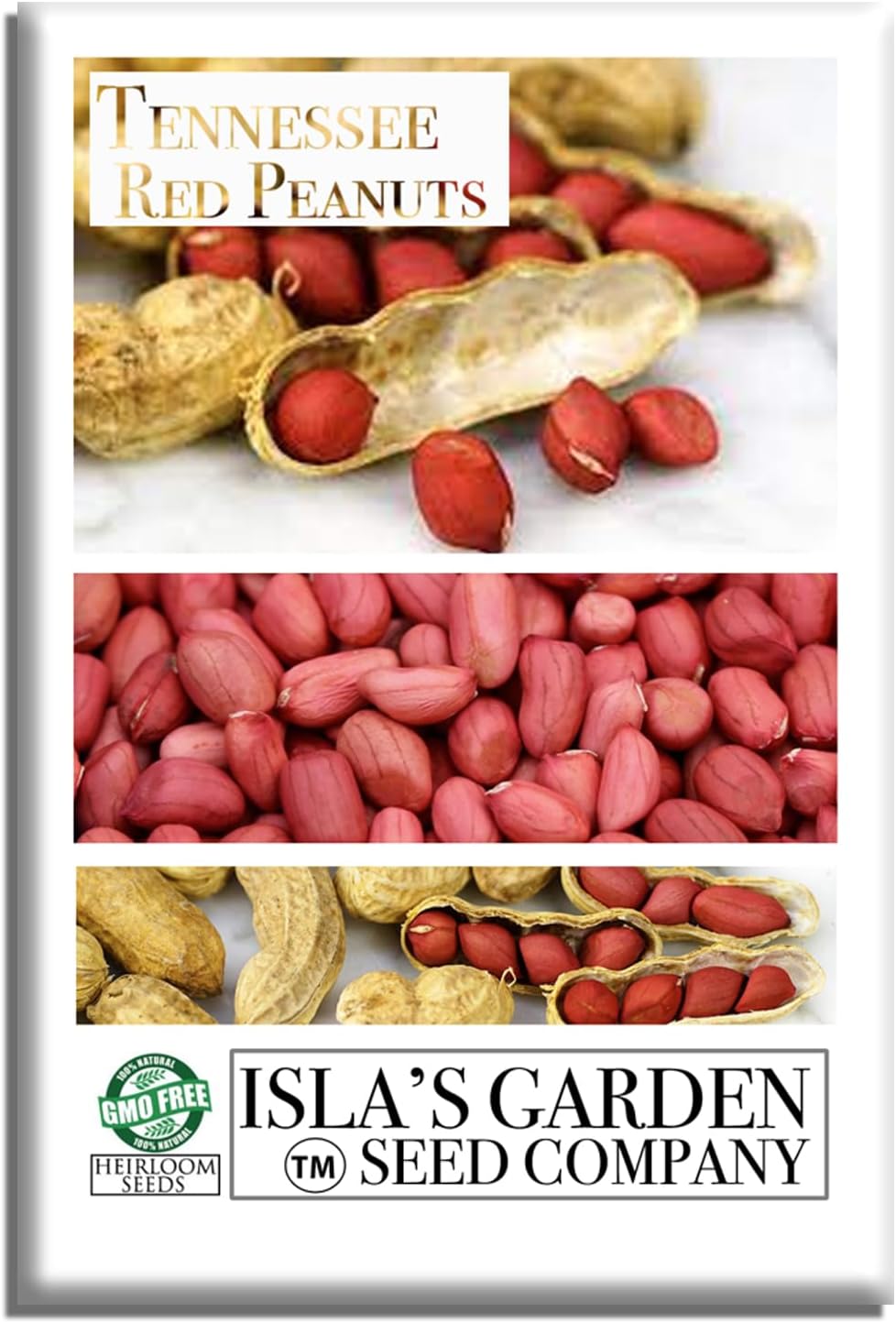 Tennessee Red Peanut Seeds for Planting, 20 Peanut Seeds Per Packet, (Isla's Garden Seeds), Non GMO Seeds, Botanical Name: Arachis hypogaea, Fun Home Garden Gift