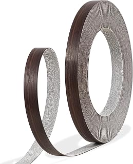 GSCIT Club PVC Walnut Edge Banding, 1 1/2 inch x 25ft roll of Veneer Edge Banding Pre-glued Flexible, Wood Tape Banding for Cabinet