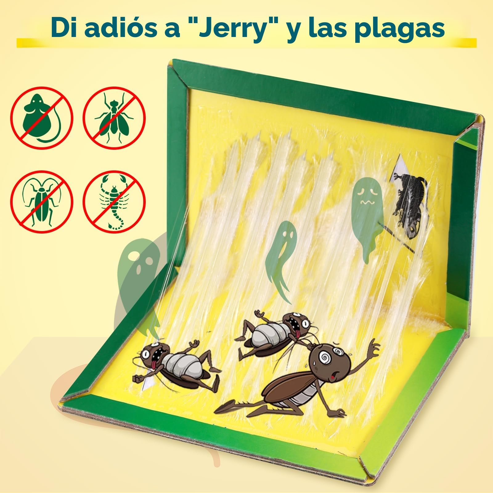 14Pcs Trampa Pegamento Ratones, Profesional Trampas para Ratones Ecológicas, Trampa Adhesiva para Ratas, Potentes Trampas para Ratas Grandes Adhesivas, Trampas Ratas Apto para Cucarachas Y Arañas