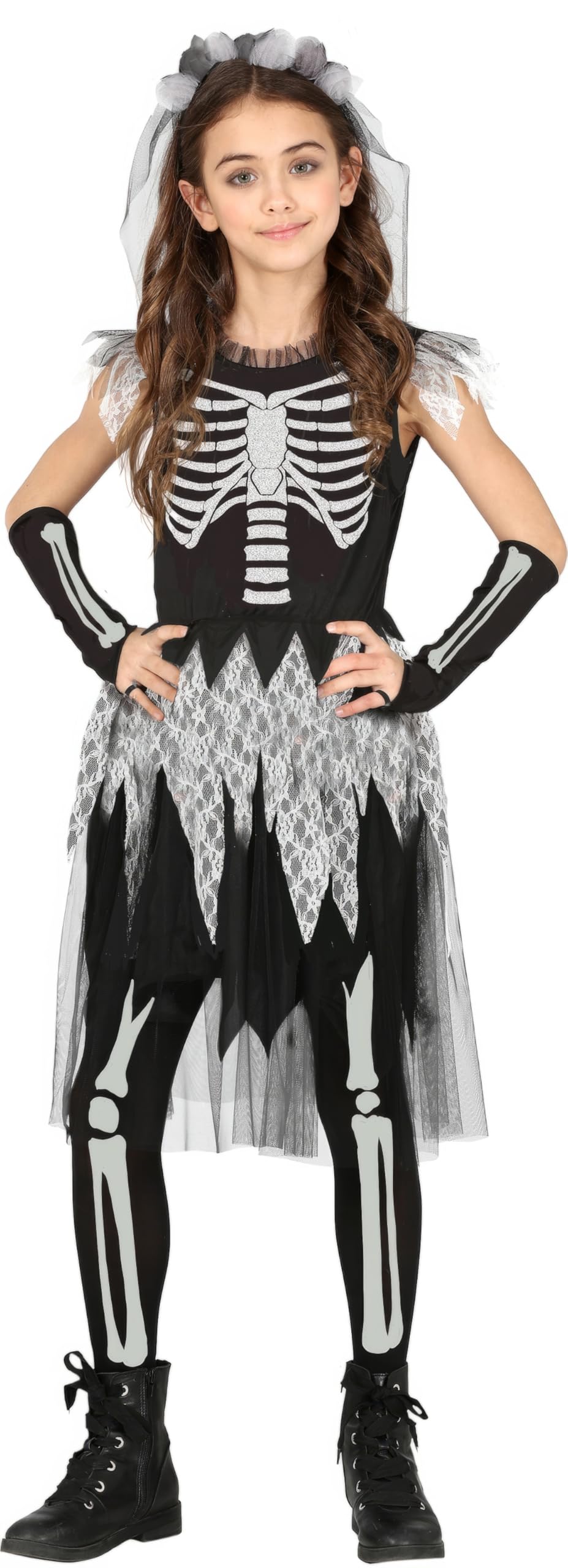 FIESTAS GUIRCA Corpse Bride Veil Costume for a Girl