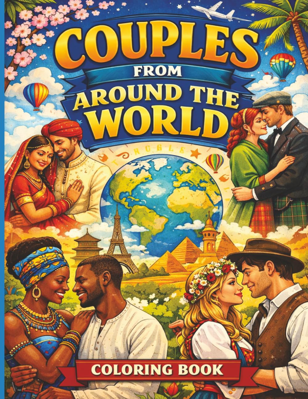 Couples From Around The World Coloring BOOK