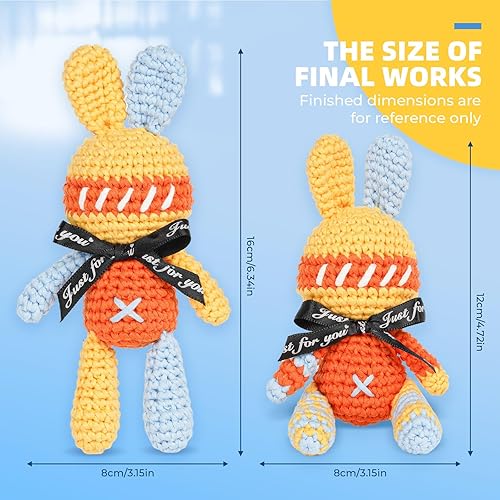 Vista 62 de MOREJMTT Kit de ganchillo para principiantes, kits de animales de ganchillo, kit de ganchillo para principiantes con tutoriales en video paso a