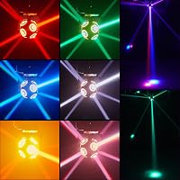 ZonQoonz 150W Mozgó Fejű Színpadi Lámpa - 8 RGBW LED, Arany Apertúra Effekt, DMX512 Vezérlés, 360° Y-Tengely Forgás, Diszkó Bár Parti Fény 4