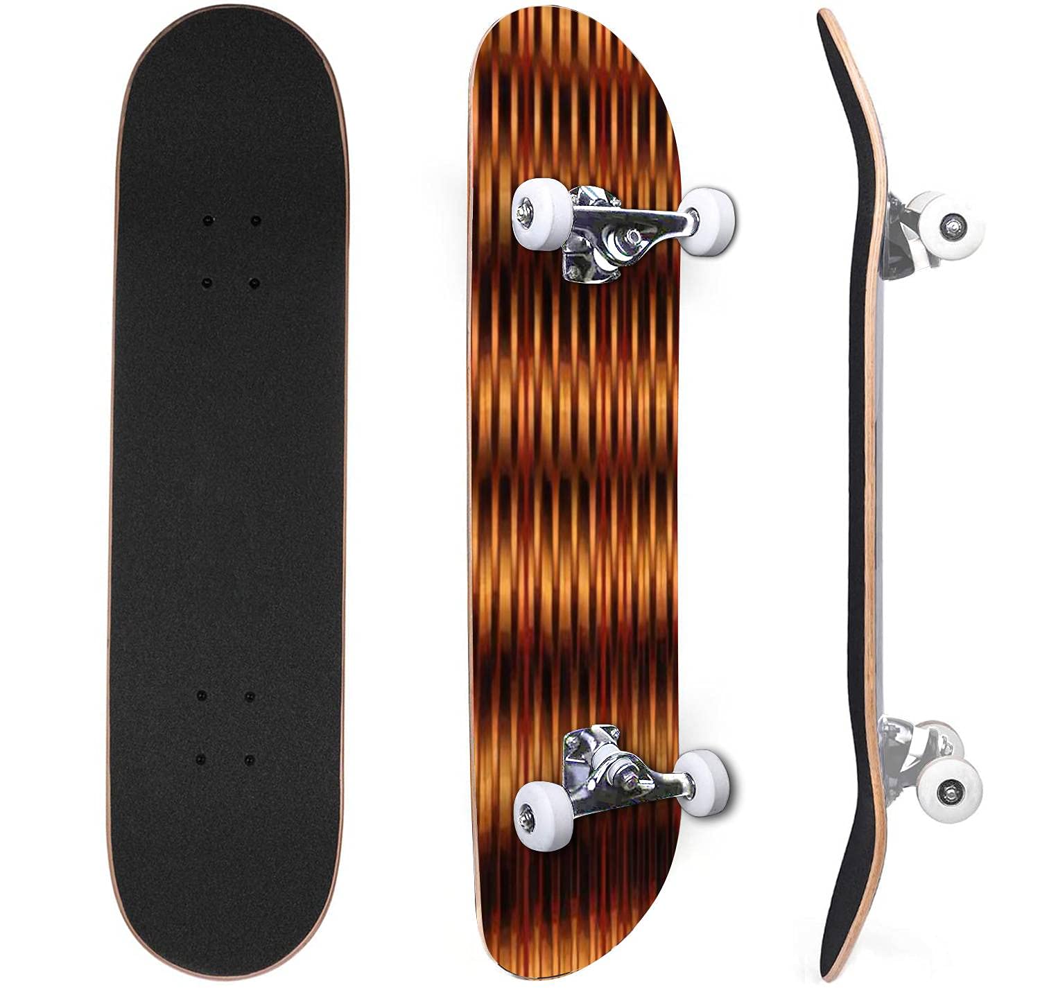 Classic Concave Skateboard minimal graphic geometric triangle seamless memphis pattern Canadian Maple Trick Skateboards for Beginners and Professionals