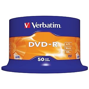 Verbatim VE43548 - DVD-R v'irgenes (50 unidades), color plateado