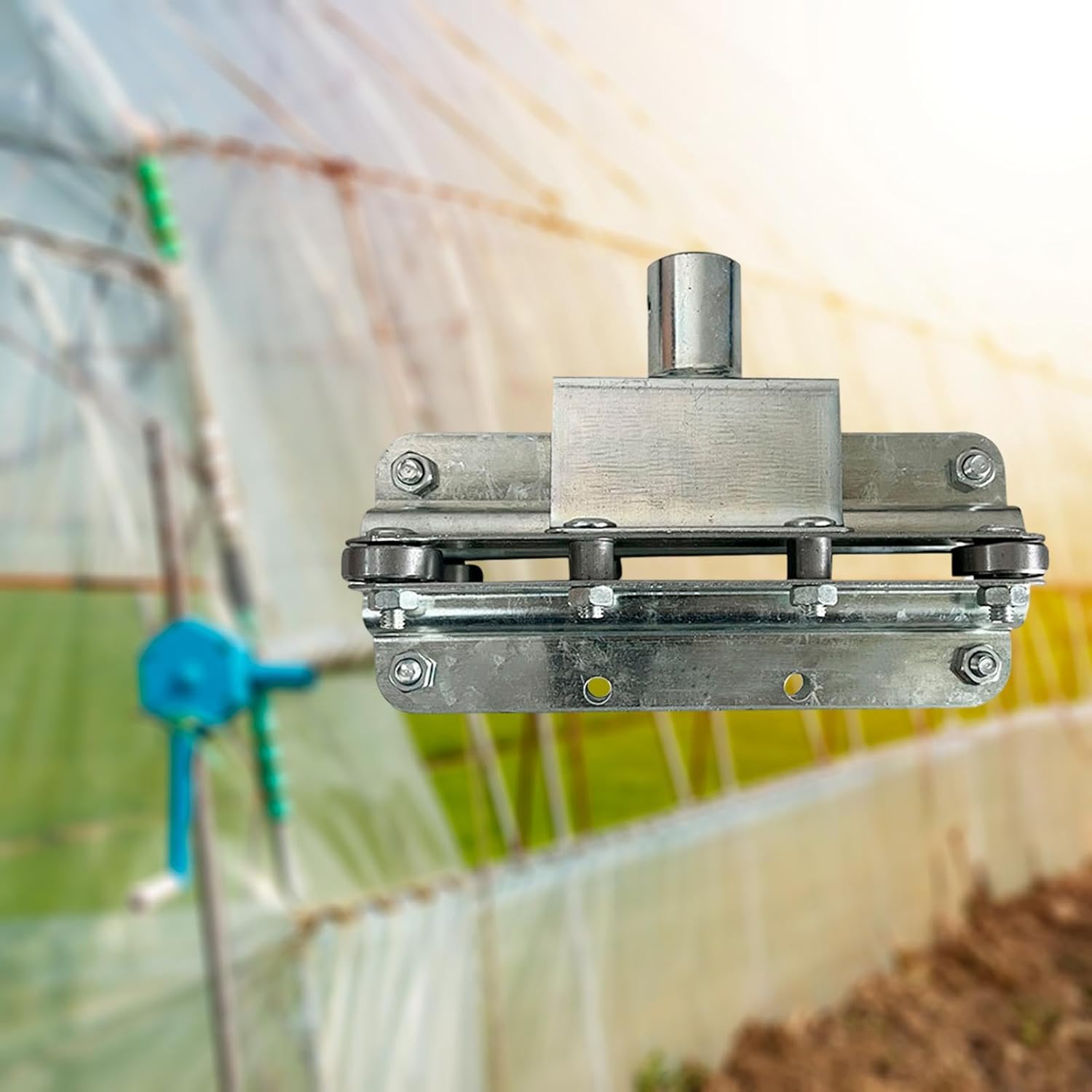 2X Greenhouse Roll Up Motor Climber,Film Lifting Efficient Greenhouse Side Ventilation for Vegetables Livestock Farm