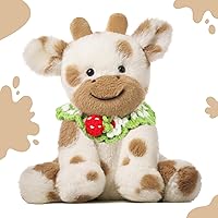 Vista 10 de Hopearl Adorable Vaca de Peluche Suave Juguetes de Animales de Granja de Leche Vacas de Peluche Juguetes de Cumpleaños Lindos para Niños Niñas