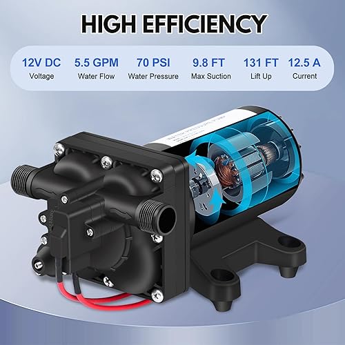 Miniatura 9 de ECO-WORTHY Tanque de acumulador prepresurizado de 0.75L 125PSI Recipiente de almacenamiento de presión para agua bajo presión Bomba de agua Control