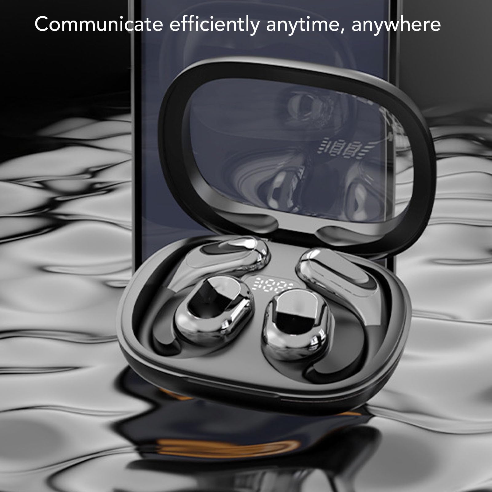 Tłumacz Słuchawki w Czasie Rzeczywistym, Tłumacz Języka na Wkładkach Dousznych, Urządzenie Tłumacze z Słuchawkami Aplikacji Bluetooth z obudową do ładowania Muzyki i Połączenia