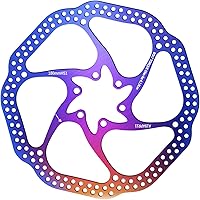 Vista 23 de BUCKLOS - Rotor de freno de disco MTB de 140 mm, 160 mm, 180 mm, 203 mm con 6 pernos, rotores de freno de bicicleta de acero inoxidable