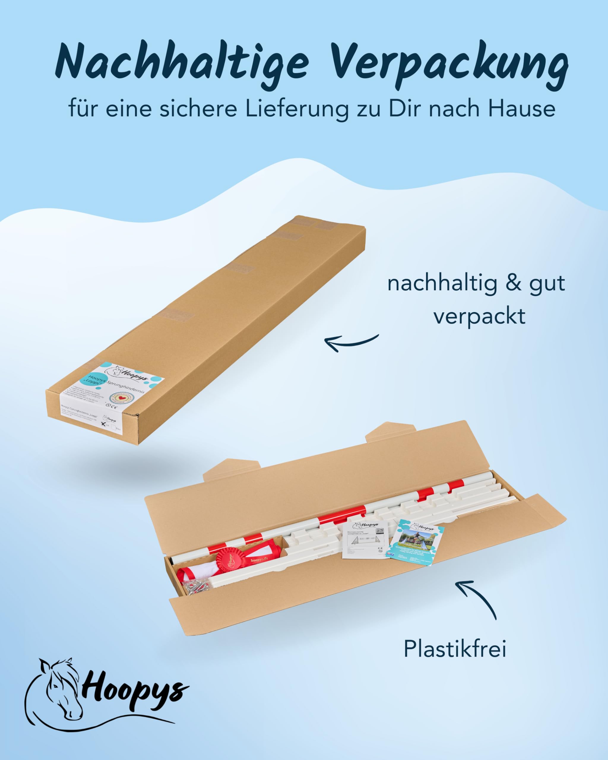 Hobby Horse Hindernis rot - mit zwei Sprung Stangen - Steckenpferd Spielzeug für den Garten - Gartenspielzeug Geschenke für Kinder