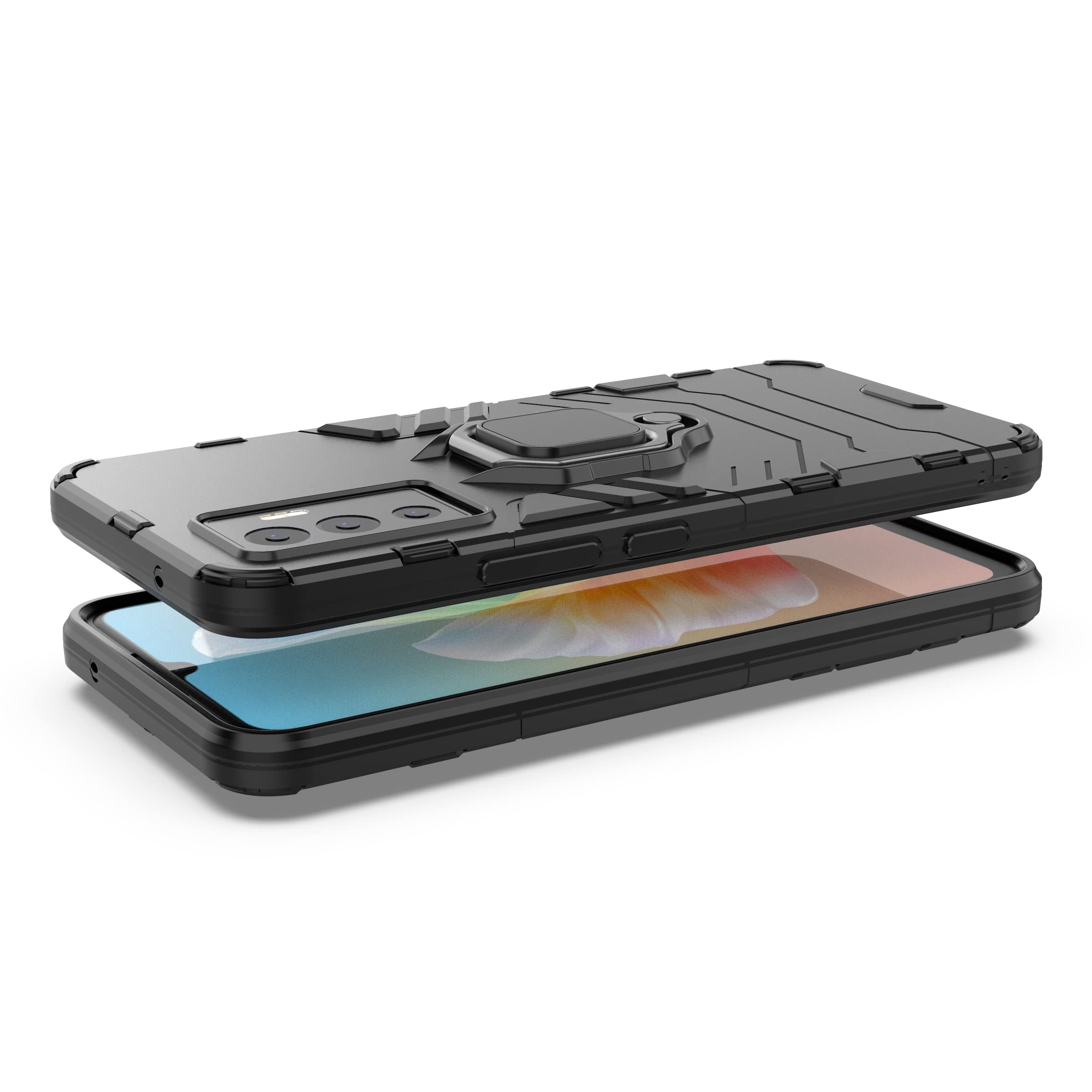 FTRONGRT vivo Y100 Cover, Hybrid Dual Layer TPU+PC Custodia, Durevole