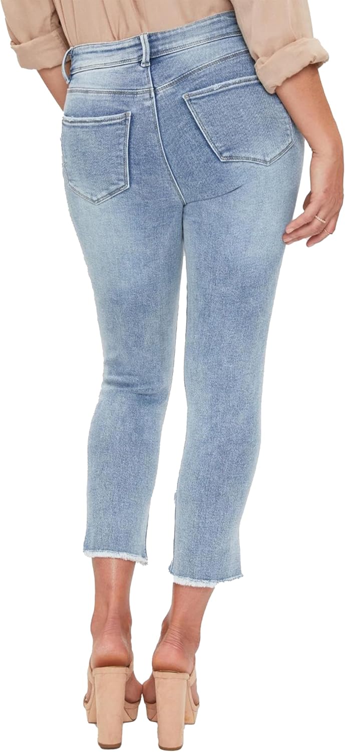 Royalty for Me Womens Royalty for Me Women's Petite Vintage High Rise Tulip Ankle Jeans - Image 3