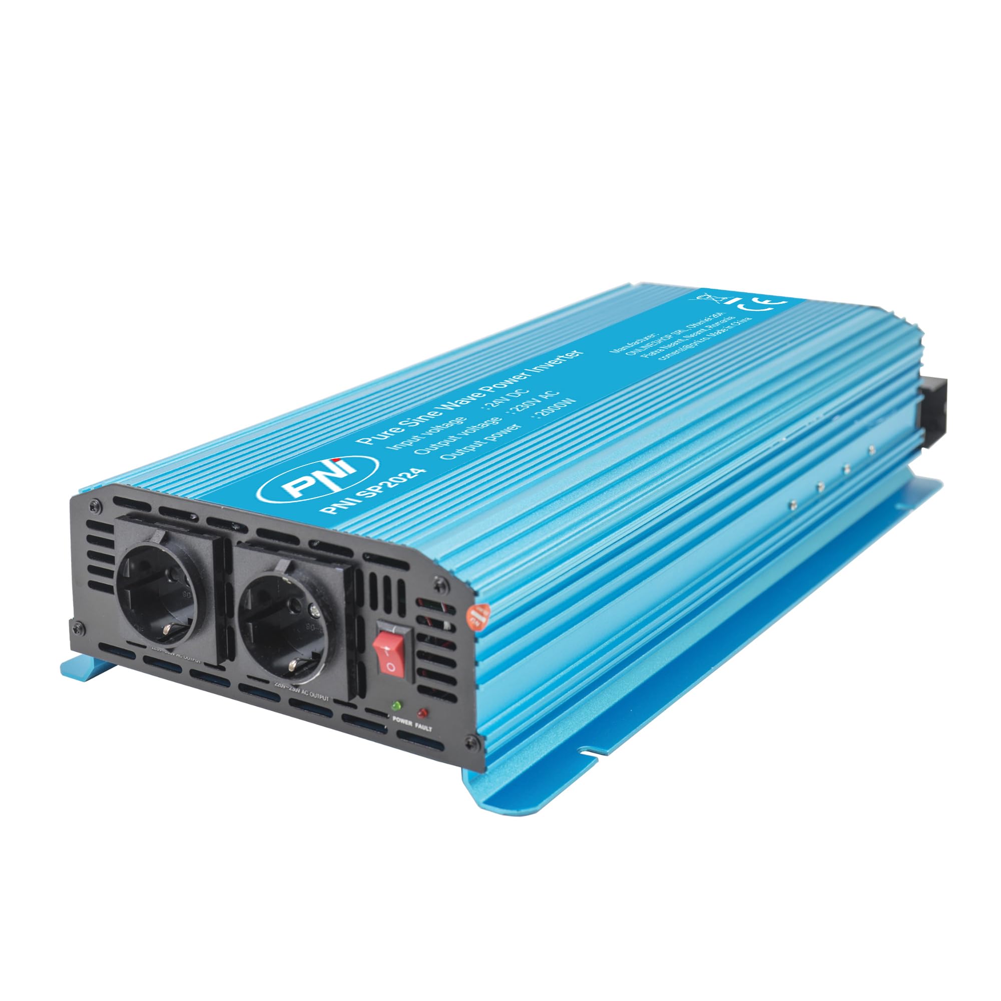 Convertitore di tensione PNI SP2024 24 V alimentatore 230 V uscita 2000 W onda sinusoidale pura