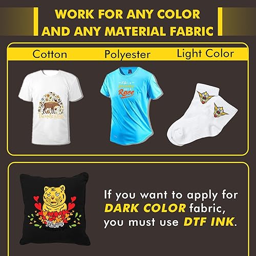 Miniatura 4 de A-SUB Película de transferencia DTF A3 (11.7 x 16.5 pulgadas), 30 hojas de película de transferencia DTF mate de doble cara para impresora de