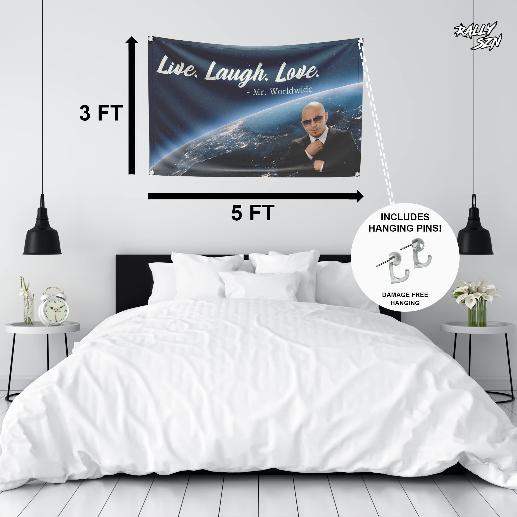 Prestige Worldwide Flagge (90x150cm) – Witziges Design, Mit Messingösen, Für Wanddekoration In Männerhöhle, Wohnheim & Mehr