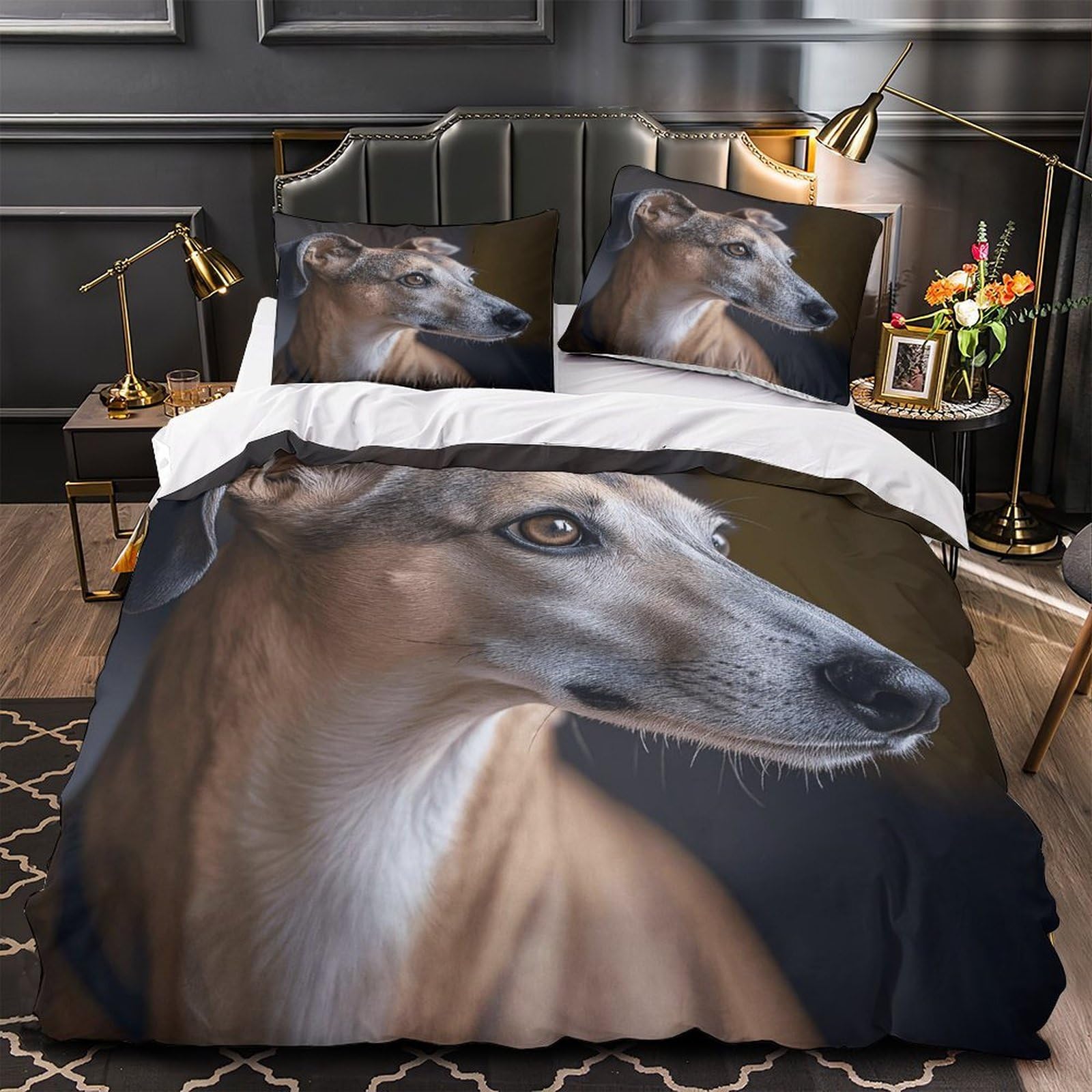 Housse de couette 3D lit homme parure de lit microfibre 220x240cm