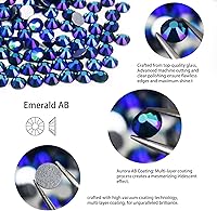 Vista 167 de Genie Crystal ss34 Red Glass Rhinestones 288 Pcs, 7.0 mm Big Light Siam Flatback Rhinestone, Diamond Cut Gems for Crafts, Face Mask, Makeup