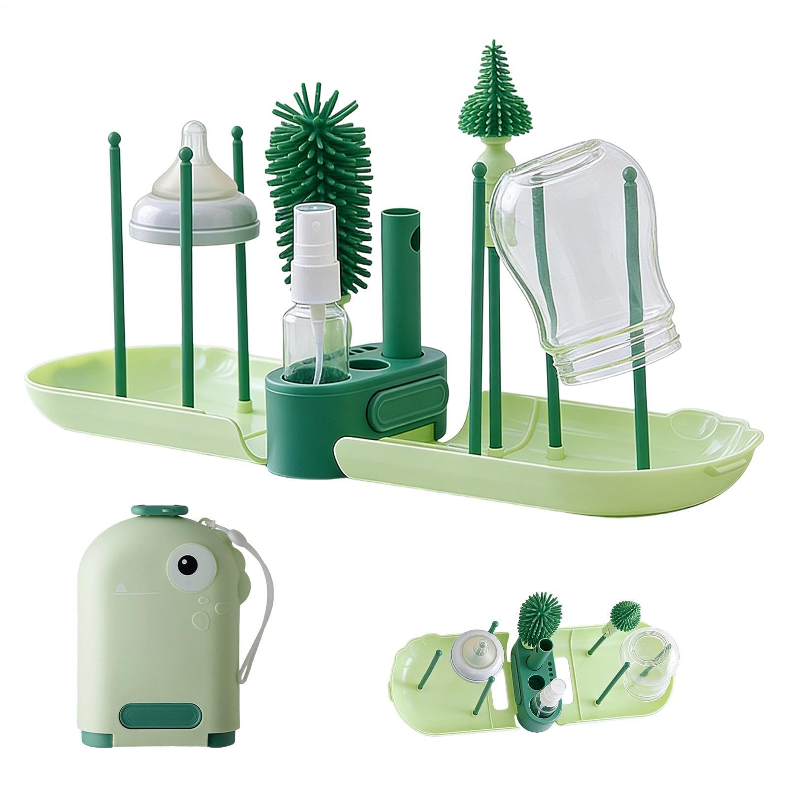 Brosse pour biberons de voyage avec boîte portable pour les sorties en famille