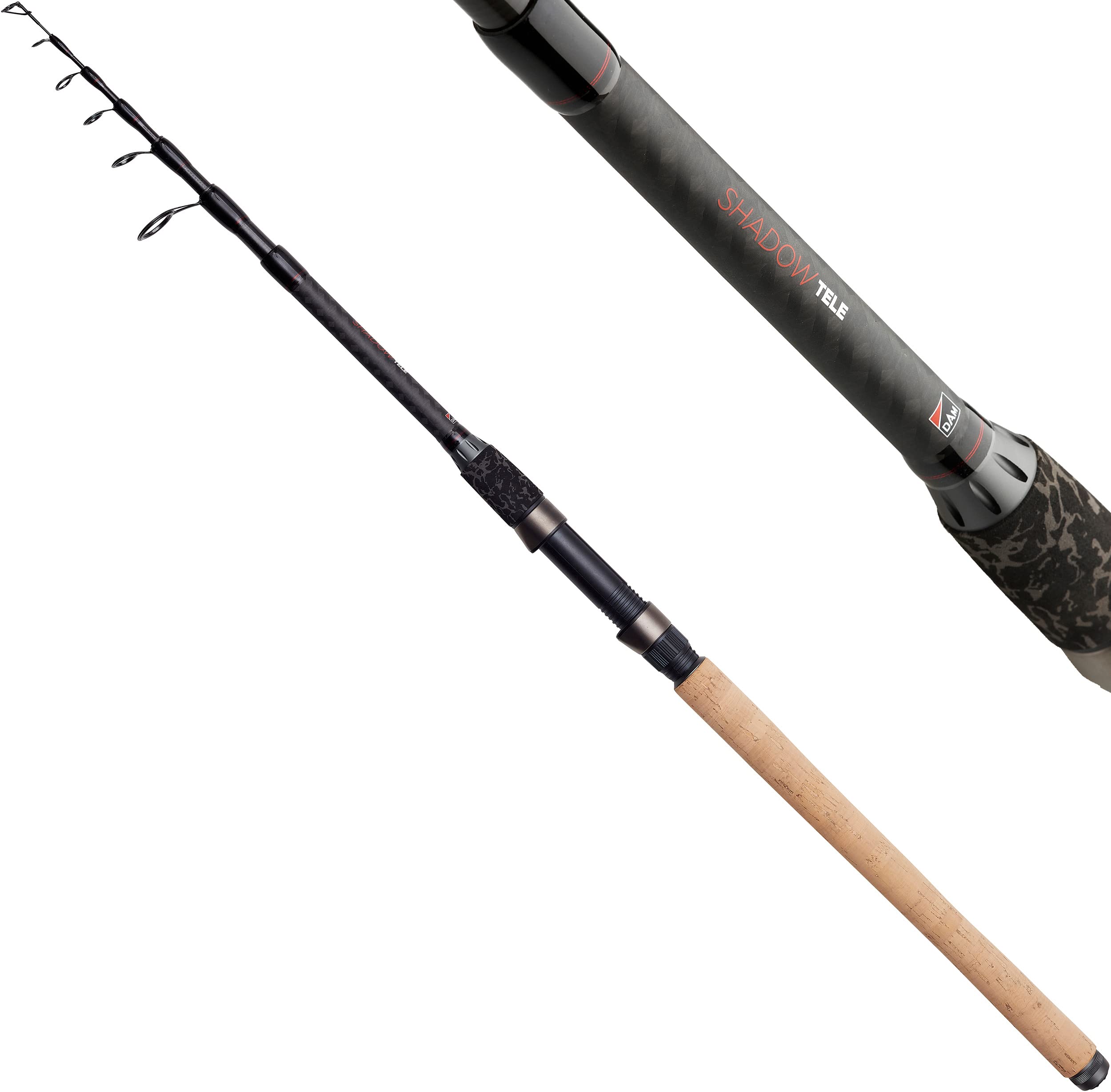 Fischzeux Angelset komplett Profi Tele - Shadow Allround Raubfisch Set Zander Forelle