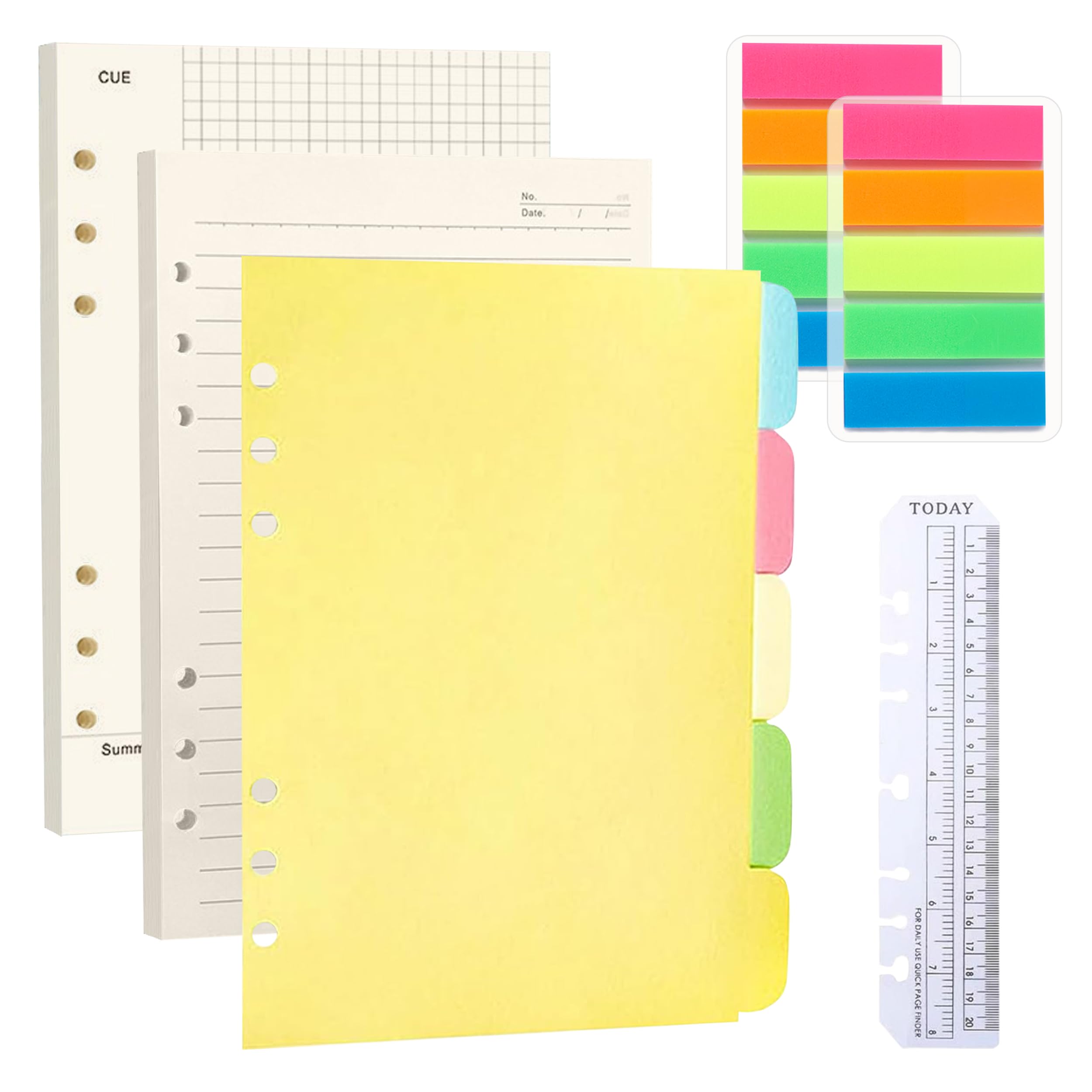 200 vellen gradiënt A5 navulpapier voor Planner Binder Insert