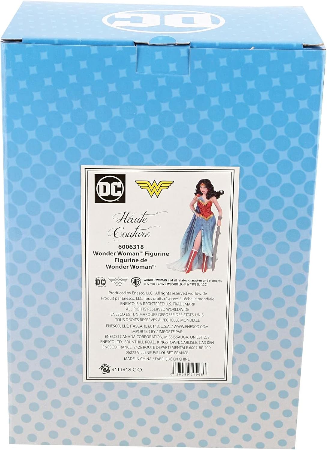 Enesco DC Comics Couture de Force Wonder Woman Figurine, 8.27 Inch, Multicolor