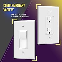 Vista 3 de ENERLITES Interruptor de luz decorativo o placa de pared para toma de receptáculo, sobre-tamaño de 1 banda 5.5" x 3.5", policarbonato termoplástico